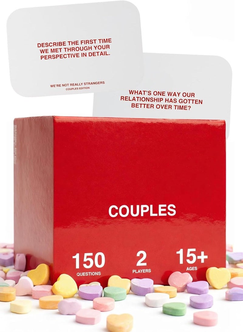 Bluejw WE'RE NOT REALLY STRANGERS Couples Edition Card Game 150 Conversation Cards for Couples 2 Player Game for Memorable Date and Game Nights Valentine's Gift for Adults and Teens 2 Players - Image 4